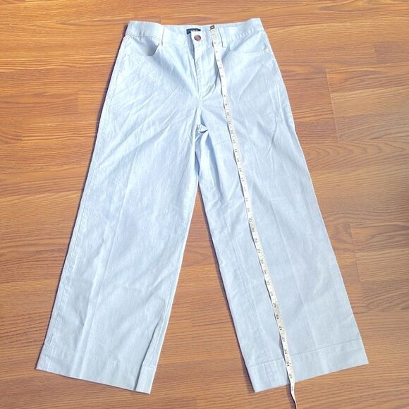 J Crew Striped high-rise wide-leg cropped pant Size 25 NWT $118!! - Picture 4 of 10